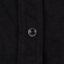 14oz Selvedge Denim Western Shirt - Black/Black -Denim Clothing-Iron Heart International IHSH 295 BB 8