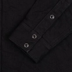 14oz Selvedge Denim Western Shirt - Black/Black -Denim Clothing-Iron Heart International IHSH 295 BB 9