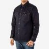 14oz Selvedge Denim Western Shirt - Indigo/Black -Denim Clothing-Iron Heart International IHSH 295 IB