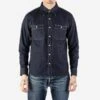 12oz Selvedge Denim Work Shirt With Snaps - Indigo -Denim Clothing-Iron Heart International IHSH 326 IND