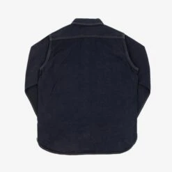 12oz Selvedge Denim Work Shirt With Snaps - Indigo Overdyed Black -Denim Clothing-Iron Heart International IHSH 326 OD 2