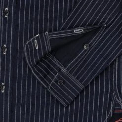 6oz Wabash Work Shirt - Indigo -Denim Clothing-Iron Heart International IHSH 327 IND 11