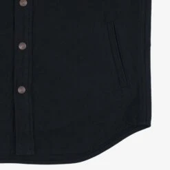 12oz Moleskin CPO Shirt - Black -Denim Clothing-Iron Heart International IHSH 331 BLK 12