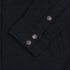 12oz Moleskin CPO Shirt - Black -Denim Clothing-Iron Heart International IHSH 331 BLK 5