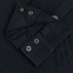 12oz Moleskin CPO Shirt - Black -Denim Clothing-Iron Heart International IHSH 331 BLK 6