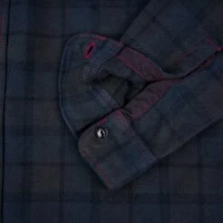 Ultra Heavy Flannel Classic Check Work Shirt - Red Overdyed Black -Denim Clothing-Iron Heart International IHSH 334 OD 8