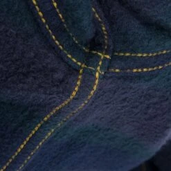 Ultra Heavy Flannel Crazy Check Western Shirt - Navy Overdyed Black 23 Ultra Heavy Flannel Crazy Check Western Shirt - Navy Overdyed Black -Denim Clothing-Iron Heart International IHSH 336 OD 10