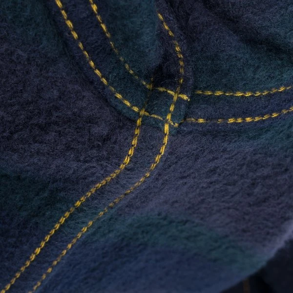 Ultra Heavy Flannel Crazy Check Western Shirt - Navy Overdyed Black 13 Ultra Heavy Flannel Crazy Check Western Shirt - Navy Overdyed Black - Image 11