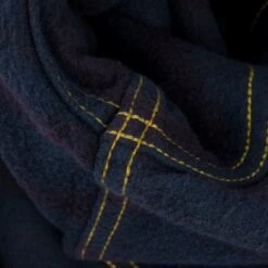 Ultra Heavy Flannel Blanket Check Work Shirt - Sax Blue Overdyed Black -Denim Clothing-Iron Heart International IHSH 339 OD 10