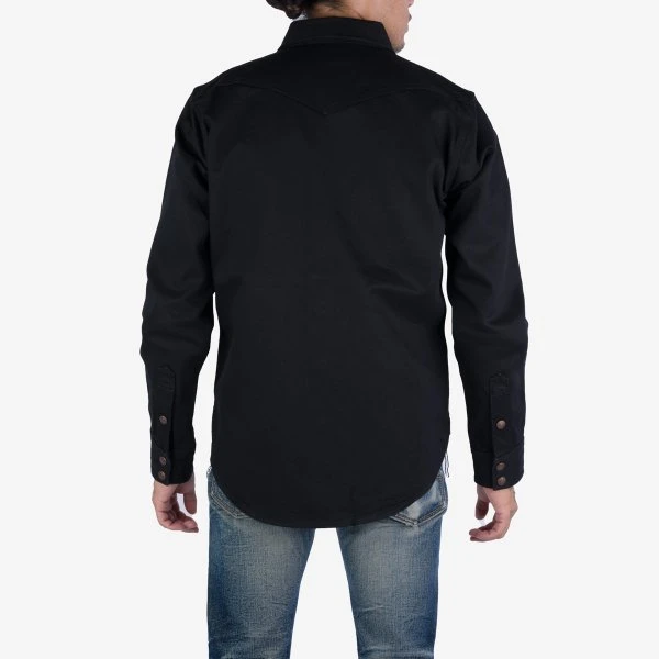 16oz Non-Selvedge Denim CPO Shirt - Superblack (Fades To Grey) 4 16oz Non-Selvedge Denim CPO Shirt - Superblack (Fades To Grey) - Image 2