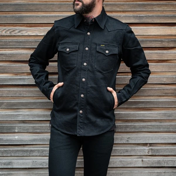 16oz Non-Selvedge Denim CPO Shirt - Superblack (Fades To Grey) 5 16oz Non-Selvedge Denim CPO Shirt - Superblack (Fades To Grey) - Image 3