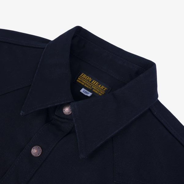 16oz Non-Selvedge Denim CPO Shirt - Superblack (Fades To Grey) 7 16oz Non-Selvedge Denim CPO Shirt - Superblack (Fades To Grey) - Image 5
