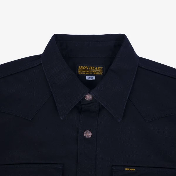 16oz Non-Selvedge Denim CPO Shirt - Superblack (Fades To Grey) 8 16oz Non-Selvedge Denim CPO Shirt - Superblack (Fades To Grey) - Image 6
