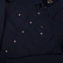 16oz Non-Selvedge Denim CPO Shirt - Superblack (Fades To Grey) 22 16oz Non-Selvedge Denim CPO Shirt - Superblack (Fades To Grey) -Denim Clothing-Iron Heart International IHSH 362 BLK 7