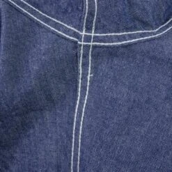 10oz Organic Chambray Work Shirt - Navy Blue -Denim Clothing-Iron Heart International IHSH 363 NAV 5