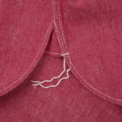10oz Organic Chambray Work Shirt - Red -Denim Clothing-Iron Heart International IHSH 363 RED 13