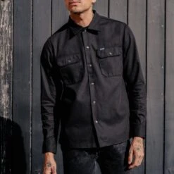 11oz T/C Mechanic Shirt - Black 18 11oz T/C Mechanic Shirt - Black -Denim Clothing-Iron Heart International IHSH 364 BLK 3