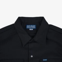 11oz T/C Mechanic Shirt - Black 21 11oz T/C Mechanic Shirt - Black -Denim Clothing-Iron Heart International IHSH 364 BLK 6