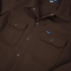 11oz T/C Mechanic Shirt - Brown -Denim Clothing-Iron Heart International IHSH 364 BRN 8