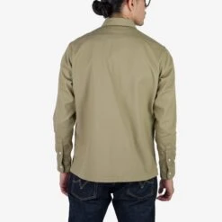 11oz T/C Mechanic Shirt - Khaki -Denim Clothing-Iron Heart International IHSH 364 KHA 2