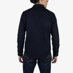 14oz Double Cloth Western Shirt - Indigo -Denim Clothing-Iron Heart International IHSH 368 IND 2