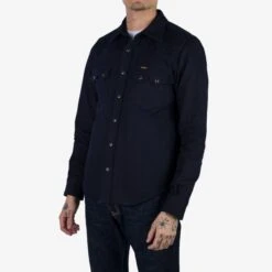 14oz Double Cloth Western Shirt - Indigo