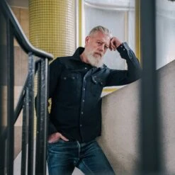 14oz Double Cloth Western Shirt - Indigo -Denim Clothing-Iron Heart International IHSH 368 IND 3