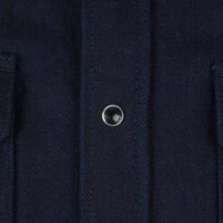 14oz Double Cloth Western Shirt - Indigo -Denim Clothing-Iron Heart International IHSH 368 IND 7