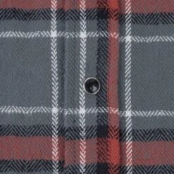 12oz Slubby Heavy Flannel Herringbone Check Western Shirt - Grey 28 12oz Slubby Heavy Flannel Herringbone Check Western Shirt - Grey -Denim Clothing-Iron Heart International IHSH 369 GRY 12