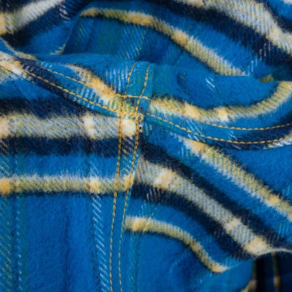 Ultra Heavy Flannel Tartan Check Western Shirt - Blue 14 Ultra Heavy Flannel Tartan Check Western Shirt - Blue - Image 12