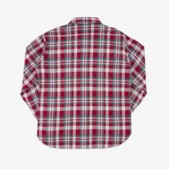 Ultra Heavy Flannel Crazy Check Work Shirt - Red -Denim Clothing-Iron Heart International IHSH 371 RED 3
