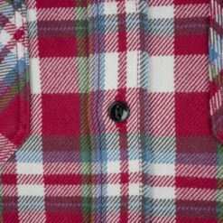 Ultra Heavy Flannel Crazy Check Work Shirt - Red -Denim Clothing-Iron Heart International IHSH 371 RED 7