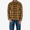 Ultra Heavy Flannel Crazy Check Western Shirt - Brown -Denim Clothing-Iron Heart International IHSH 372 BRN