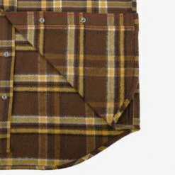 Ultra Heavy Flannel Crazy Check Western Shirt - Brown -Denim Clothing-Iron Heart International IHSH 372 BRN 11