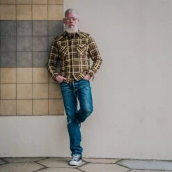 Ultra Heavy Flannel Crazy Check Western Shirt - Brown -Denim Clothing-Iron Heart International IHSH 372 BRN 2