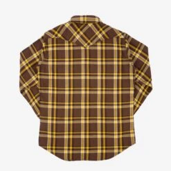 Ultra Heavy Flannel Crazy Check Western Shirt - Brown -Denim Clothing-Iron Heart International IHSH 372 BRN 3
