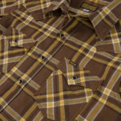 Ultra Heavy Flannel Crazy Check Western Shirt - Brown -Denim Clothing-Iron Heart International IHSH 372 BRN 8