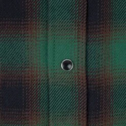 Ultra Heavy Flannel Ombré Check Western Shirt - Green -Denim Clothing-Iron Heart International IHSH 373 GRN 9