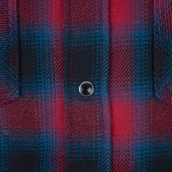 Ultra Heavy Flannel Ombré Check Western Shirt - Red -Denim Clothing-Iron Heart International IHSH 373 RED 9