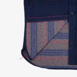 14oz Double Cloth Work Shirt - Indigo -Denim Clothing-Iron Heart International IHSH 374 IND 11