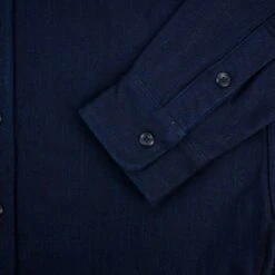 14oz Double Cloth Work Shirt - Indigo -Denim Clothing-Iron Heart International IHSH 374 IND 9