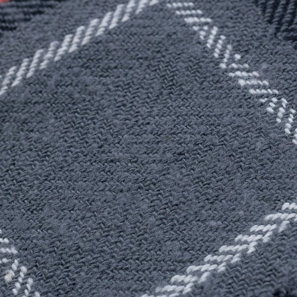 12oz Slubby Heavy Flannel Herringbone Check Work Shirt - Grey 14 12oz Slubby Heavy Flannel Herringbone Check Work Shirt - Grey - Image 12