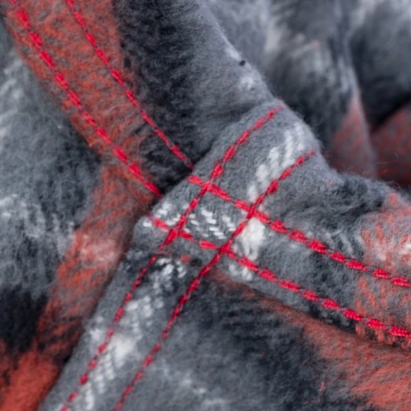 12oz Slubby Heavy Flannel Herringbone Check Work Shirt - Grey 15 12oz Slubby Heavy Flannel Herringbone Check Work Shirt - Grey - Image 13