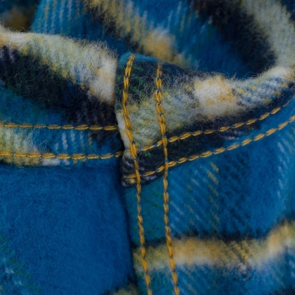 Ultra Heavy Flannel Tartan Check Work Shirt - Blue 13 Ultra Heavy Flannel Tartan Check Work Shirt - Blue - Image 11