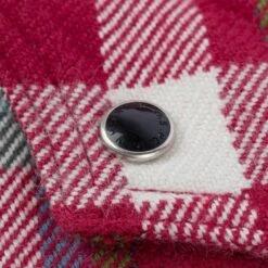 Ultra Heavy Flannel Crazy Check Western Shirt - Red -Denim Clothing-Iron Heart International IHSH 377 RED 10