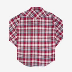 Ultra Heavy Flannel Crazy Check Western Shirt - Red -Denim Clothing-Iron Heart International IHSH 377 RED 3
