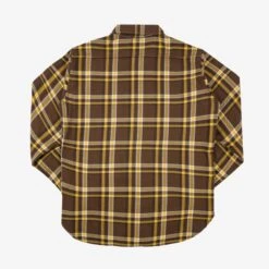 Ultra Heavy Flannel Crazy Check Work Shirt - Brown -Denim Clothing-Iron Heart International IHSH 378 BRN 4