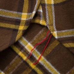Ultra Heavy Flannel Crazy Check Work Shirt - Brown -Denim Clothing-Iron Heart International IHSH 378 BRN 8