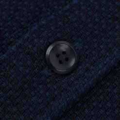 12oz Dobby Cloth Work Shirt - Indigo -Denim Clothing-Iron Heart International IHSH 380 IND 12