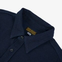 12oz Dobby Cloth Work Shirt - Indigo -Denim Clothing-Iron Heart International IHSH 380 IND 4